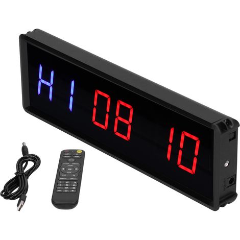 Minuteur d'intervalles LED, chronomètre de compte à rebours/compte à rebours pour l'entraînement en salle de sport et le fitness (1/5)