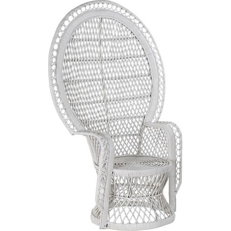 dkd-home-decor S3052541 Fauteuil en ratán blanc 102x66x146 cm (1/6)