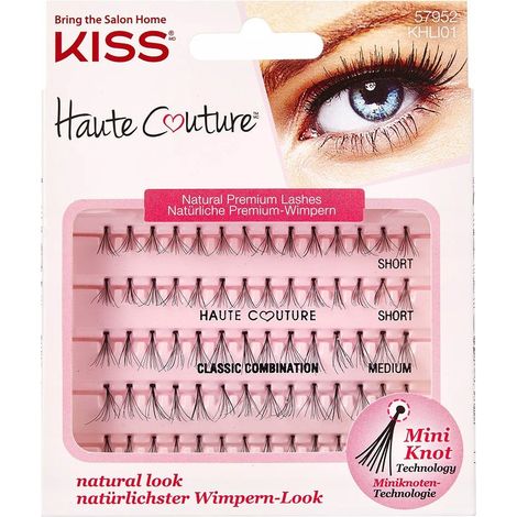 Kiss Haute Couture Set, Wimpern + Kleber, Natural Look 1 Stück. (1/5)