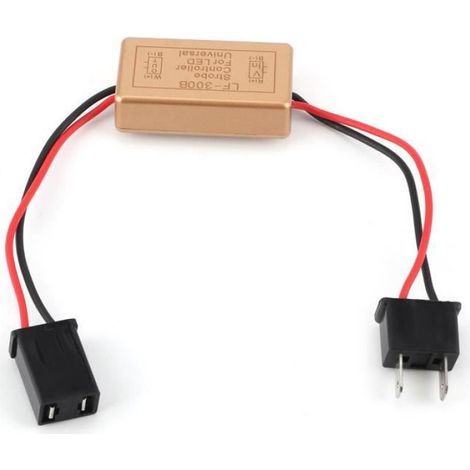 Contrôleur Stroboscopique - Pour Phare LED Moto H7 - Tension 9-30 V - Puissance 50 W - Fonction Flash Continu - 1 Pièce (1/4)