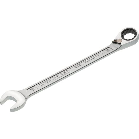 Hazet Knarren Ring-Maulschlüssel, Außen-Doppel-Sechskant-Tractionsprofil, 18 mm
