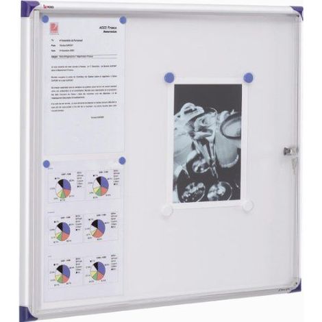 Nobo modelo 1900847 vitrina blanca extra plana 73 cm (1/5)