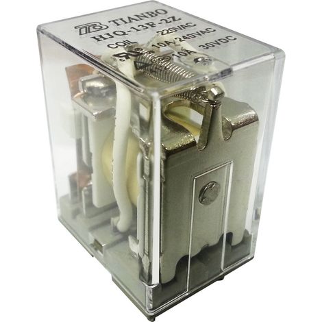 Tianbo Electronics HJQ-13F-2Z - 220/240VAC Steckrelais 230 V/AC 15 A 2 Wechsler 1 St.