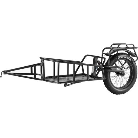 Vélo Remorque Cargo 70 lbs, Chariot Bicyclette Robust, Structure Compacte à Déclip Rapide, Attelage Universel, Roues 20", Acier Carbone (1/5)