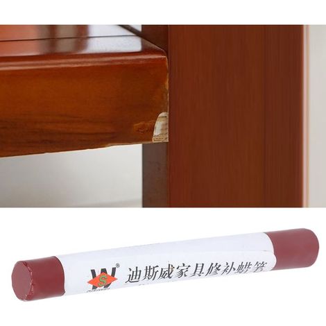 Stick de réparation pour bois et matériaux composites, lot de 2 crayons Wax en couleur Sapele (11x1.3cm) pour réparer scratches sur parquets et meubles (1/5)