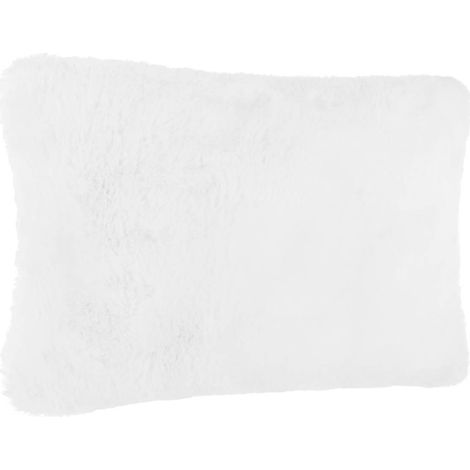 Cuscino in pelliccia sintetica bianca 45x30cm - Atmosphera créateur d'intérieur (1/3)