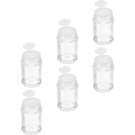 Flaconi vuoti in plastica per polvere, 6 pezzi, 10 ml (1/5)