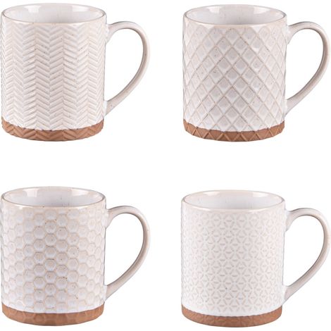 Table Passion - Coffret de 4 mugs Jaspe 35 cl beige (1/4)