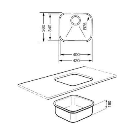Fregadero BE inox Smeg UM40