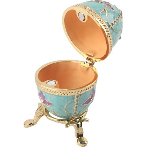 Egg Jewelry Box, High Hardness Brass Phoenix Statue, Good Shine, 2 Inch Vintage Egg (1/5)