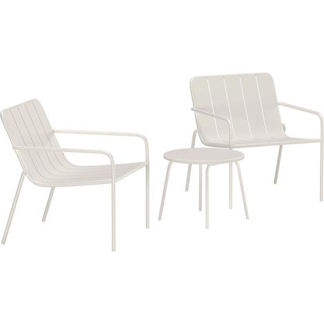 Salon de Jardin 3 Pièces "Minos" 74cm Beige (1/3)