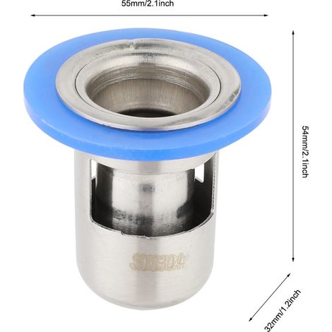 Caniveau de douche en acier inoxydable, goulotte d'évacuation de salle de bain, noyau épais (moyen 304 court) (1/5)