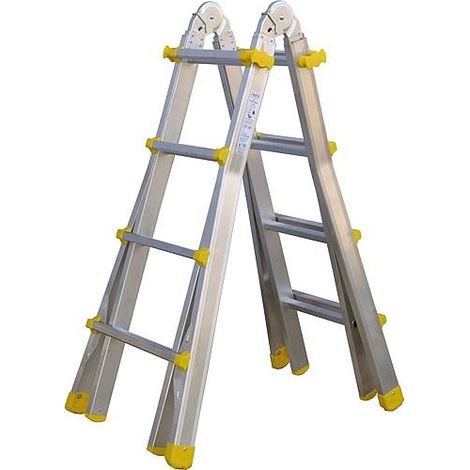 Echelle telescopique Alu avec articulation en acier Type 984/4x5 (1/4)