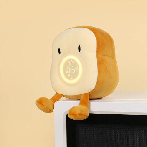 Lampada sveglia digitale per bambini, ricaricabile USB, display temperatura, morbida decorazione camera, supporto per smartphone e tablet, ideale per ragazzi e ragazze, regalo compleanno (1/4)