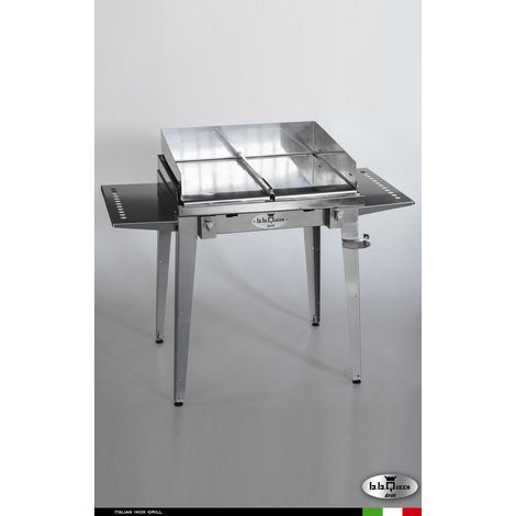 Grill 8.6 Inox  Piastra liscia - Con portapiatti - Con paraschizzi - Senza kit mensola e ruote - Satinato - barbecue, griglia, giardino, carne, a gas, acciaio made in Italy (1/3)