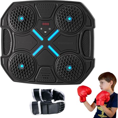 Machine à musique de boxe, entraîneur de boxe intelligent avec gants, équipement de frappe sans fil, machine d'entraînement pour la salle de sport à domicile, entraîneur de boxe intelligent, machine (1/5)
