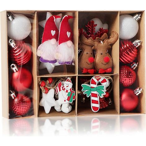 32er-Pack bruchsichere Weihnachtsbaumkugeln – Verspielter Schmuck für die Weihnachtszeit (1/5)