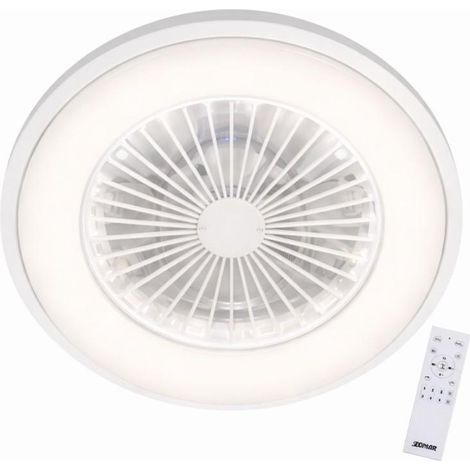 ZEPHIR Ventilatore Da Soffitto Plafoniera Led 7 Pale Bianco