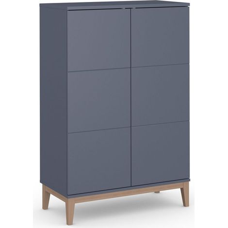 Pelle Armoire avec 2 portes en effet bois gris (1/5)