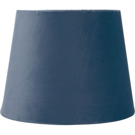 Stofflampenschirm E27 E14 Samt, konisch, dekorativ, Ersatzschirm für Tisch-, Nachttisch- und Stehlampen, blau