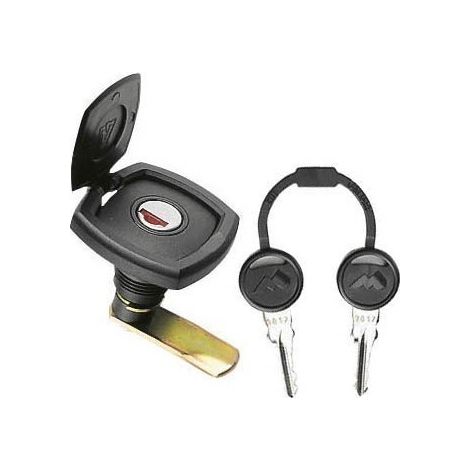 Imline – Serrure de portail noire avec barillet 25mm – Came 45mm – Pour portes 35mm d'épaisseur – Protection contre salissures et humidité