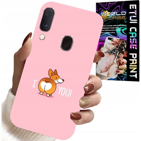 Hülle für Samsung Galaxy A20E – lustiges Muster „Ich liebe dich“-Hunde-Hülle (1/5)