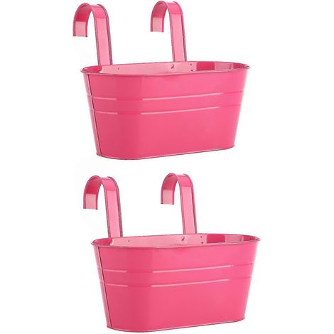 Support pour plantes de balcon, pot de fleurs, 2 crochets, jardinière suspendue amovible, décoration pour balustrade de jardin, rosier (1/5)