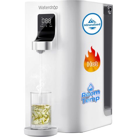 Waterdrop K19-HG Système de Filtre à Osmose Inverse pour Comptoir, Distributeur d'Eau Chaude Instantané, Portable, Sans Installation, 4 Températures, Réduction TDS, 7 Étapes 7 niveaux avec UV, réduit (1/4)
