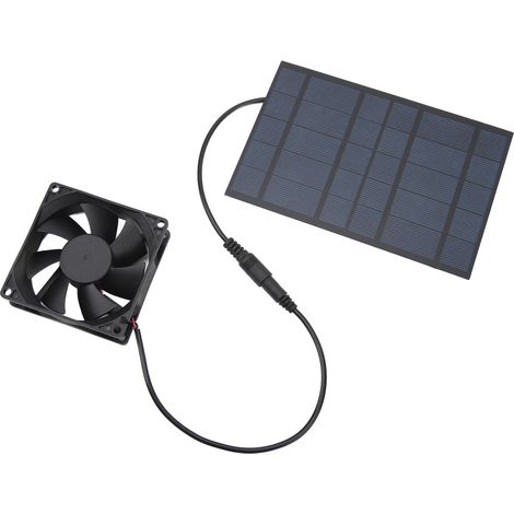 Ventilateur solaire étanche IPX7, réduisant la température et l'humidité, idéal pour poulailler, serre et abri pour animaux. Réduit la température et l'humidité. (1/5)