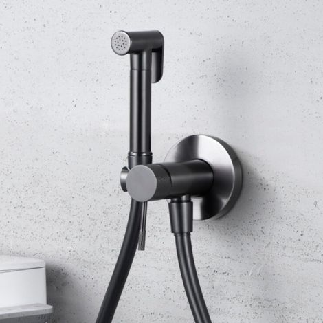 IMEX - grifo bidé empotrado wc black gun