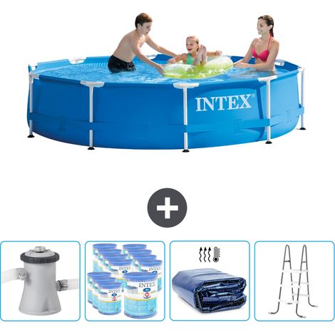 Intex Piscine Tubulaire Ronde - 305x76 cm - 5-pièces SCB95 (1/5)
