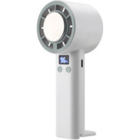 Ventilateur portable rechargeable silencieux à 5 vitesses – Haut débit, couleur blanc, idéal pour usage domestique ou entraînement abdominal (1/5)