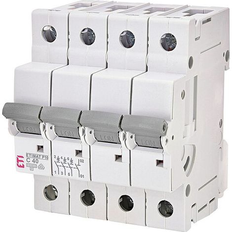 ETI Leitungsschutzschalter ETIMAT P10 3-polig + N, 10kA, C40, REG