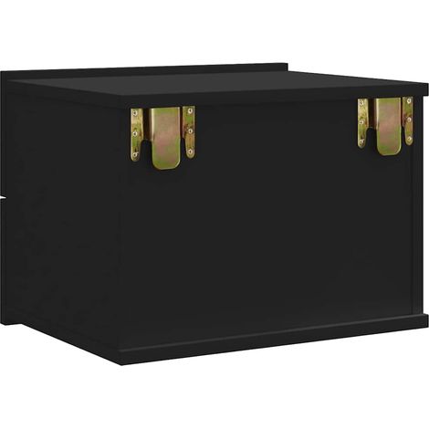vidaXL Bedside Cabinet Black 40x30x30 cm Engineered Wood (1/5)