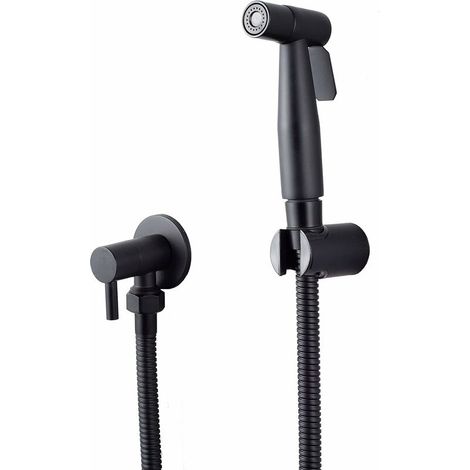 Pulvérisateur de toilettes pour bidet et de toilettes en acier inoxydable, Kit de pulvérisateur de bidet, pulvérisateur de robinetterie Pulvérisateur de WC (noir),Starlight (1/4)