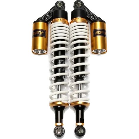 Motorradstoßdämpfer, 400 mm Länge, 430 mm Gesamtlänge, Augen-Durchmesser 12 mm, Augen-Dicke 21 mm, Feder-Dicke 8 mm (1/5)