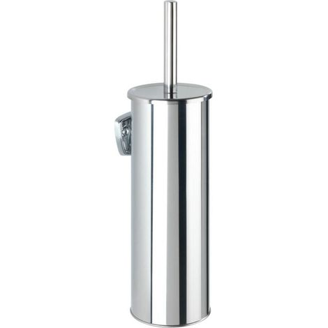 Scopa per WC a parete Ulisem Basic, nera, design chiuso, acciaio inox, 10x37x10,5 cm, lucida