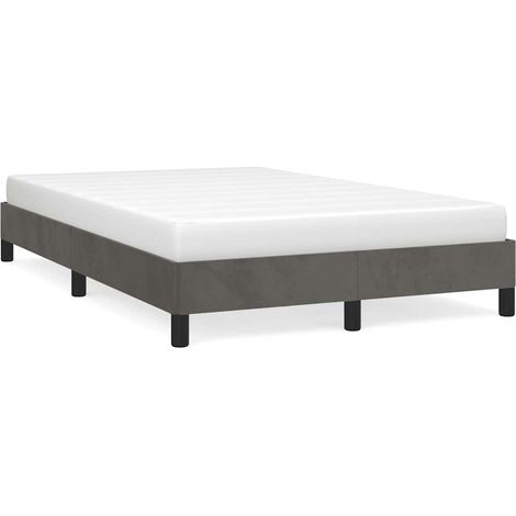 Maison Exclusive - Giroletto senza Materasso Grigio Scuro 120x190 cm Velluto (1/5)