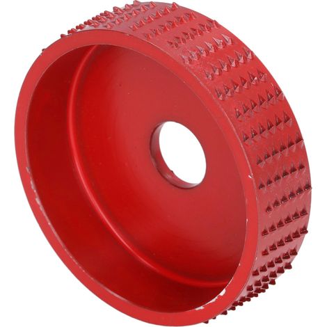 75-mm-Schleifscheibe aus rotem Wolframkarbid für Holzbearbeitung, Winkelschleiferzubehör zum Schnitzen und Formen von Holz, 1 Stück (1/5)