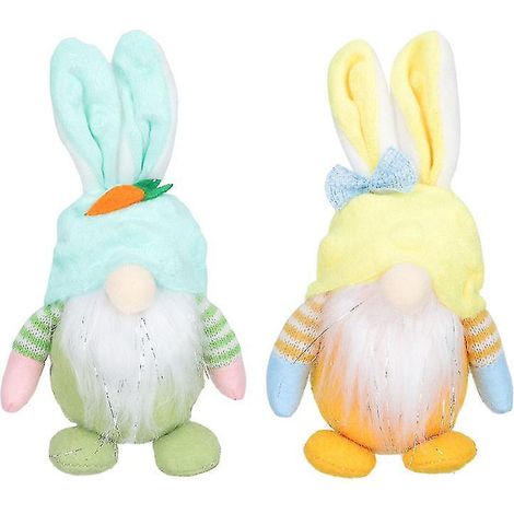 2 pendentifs lapin gnome de Pâques (1/3)
