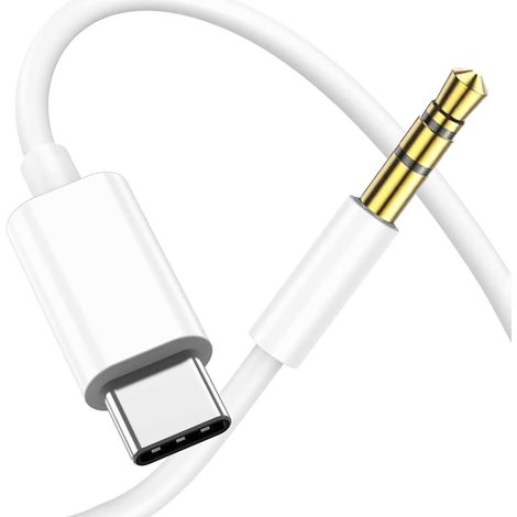 Câble USB-C vers Jack 3,5 mm pour Voiture et Casque Connexion USB-C vers prise auxiliaire 3,5 mm, pour smartphone compatible, autoradio, casque et enceinte (1/5)