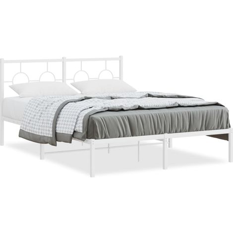 Maison Exclusive - Giroletto con Testiera Metallo Bianco 135x190 cm