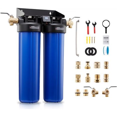Deionisiertes Wassersystem für Autowäsche 1250 L, Deionized Autowaschanlage mit Dualen 4L Gemischten DI-Harz-Filterkartuschen, Entionisiertes Wassersystem mit Bypass-Ventil für KFZ Motorrad Boot (1/5)