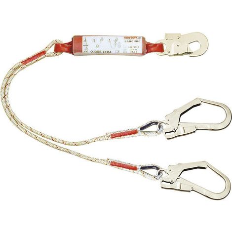 Longe double Y en corde tressée Sanchoc - Mousqueton - 1,30 M