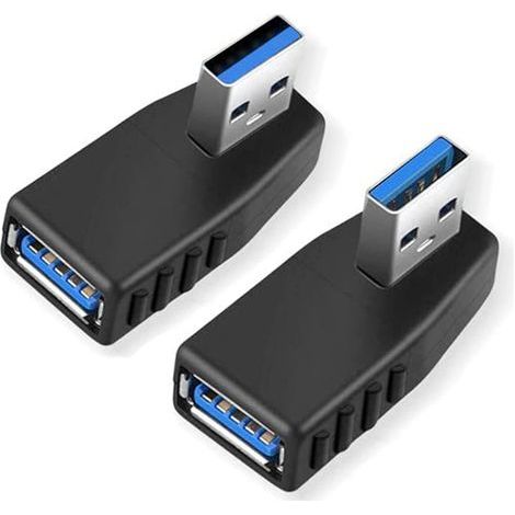 USB 3.0 adaptateurs[2-Pièces],90 degrés à Angle Droit mâle à Femelle Adaptateur USB 3.0 (1/5)