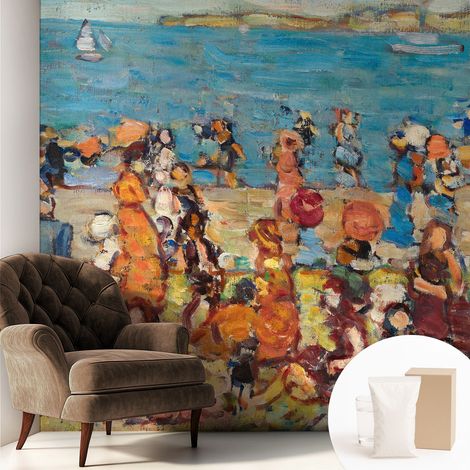 Carta Da Parati Non Tessuto - Con Colla Gratuita - Con Motivi Moderni - Design Elegante Per Pareti Scena sulla spiaggia 250x250 cm (1/5)