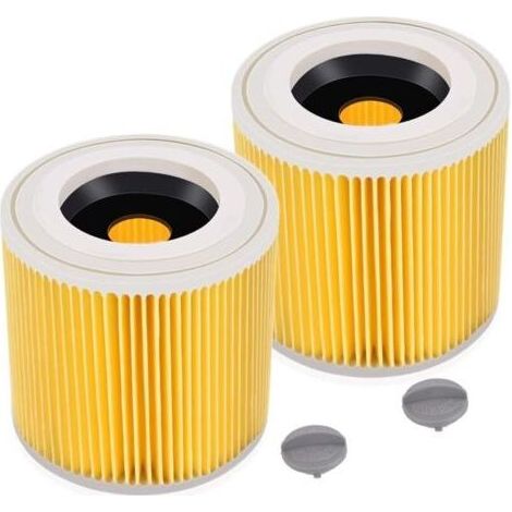 2 filtres à sac pour Kärcher WD3 Premium, WD2, WD3, WD3P, MV2, MV3 – Filtre WD3 – Accessoires de remplacement pour aspirateur Kärcher K228 6.414-552.0 / 64145520 (1/4)
