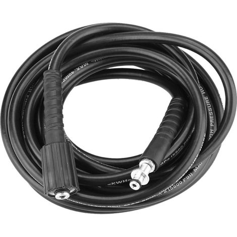 Tuyau de remplacement noir 8 mètres 5800 PSI pour nettoyeur haute pression lavage auto (1/5)
