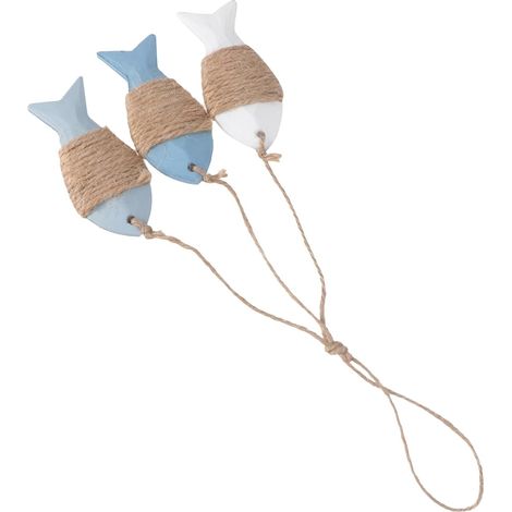 Pendentif Suspendu Poisson Ornement Suspendu de Poisson en Bois ou Décoration de Noël pour Décoration de Fenêtre pour Fête D'garçon et Filles (1/5)