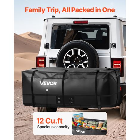 Sac de transport pour attelage, PVC 840D imperméable, 0,34 m³, sac de rangement d'attelage robuste pour benne du camion avec sangles renforcées, pour la plupart des SUV, camions, fourgonnettes (1/5)